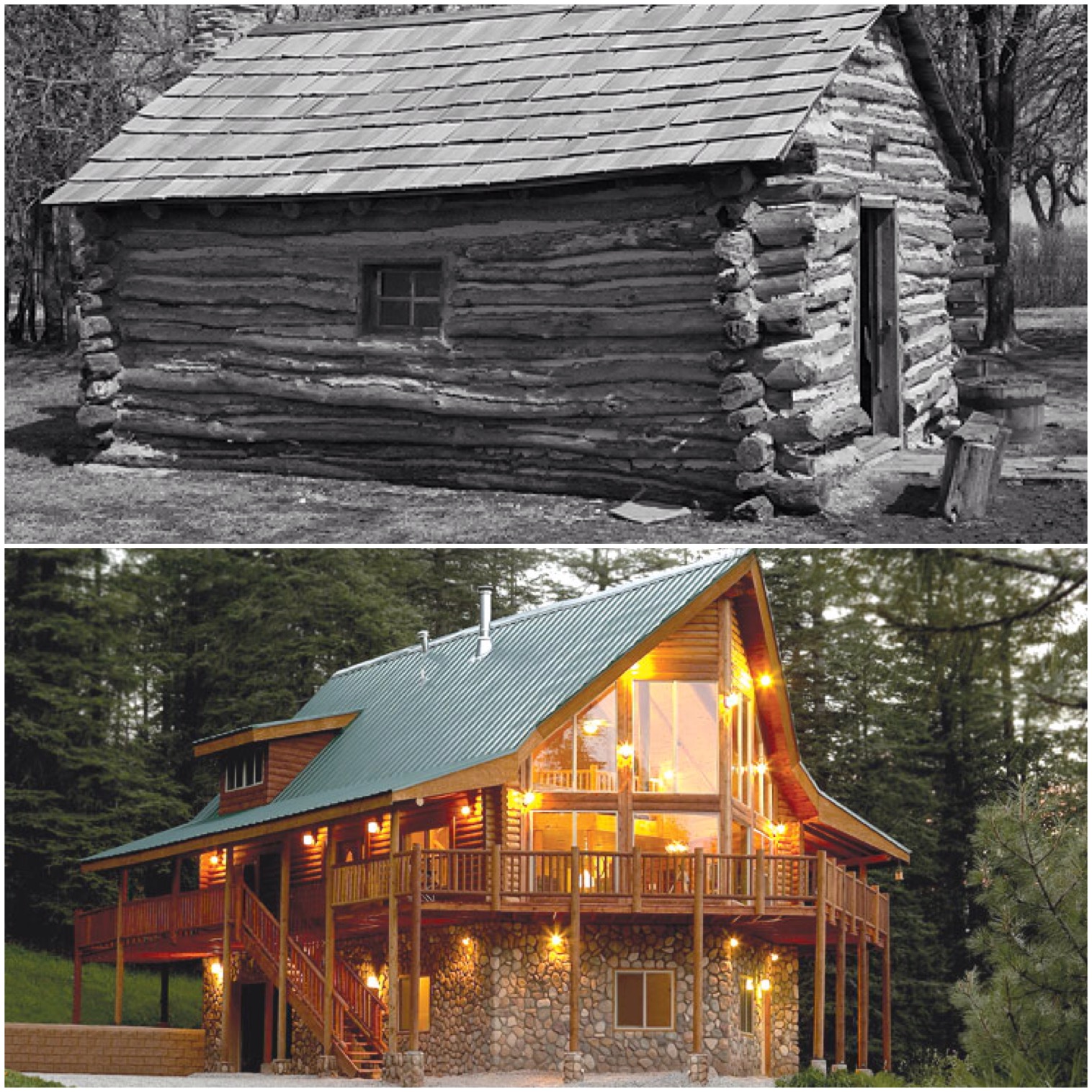 Humble Beginnings The Original Log Cabin Homes