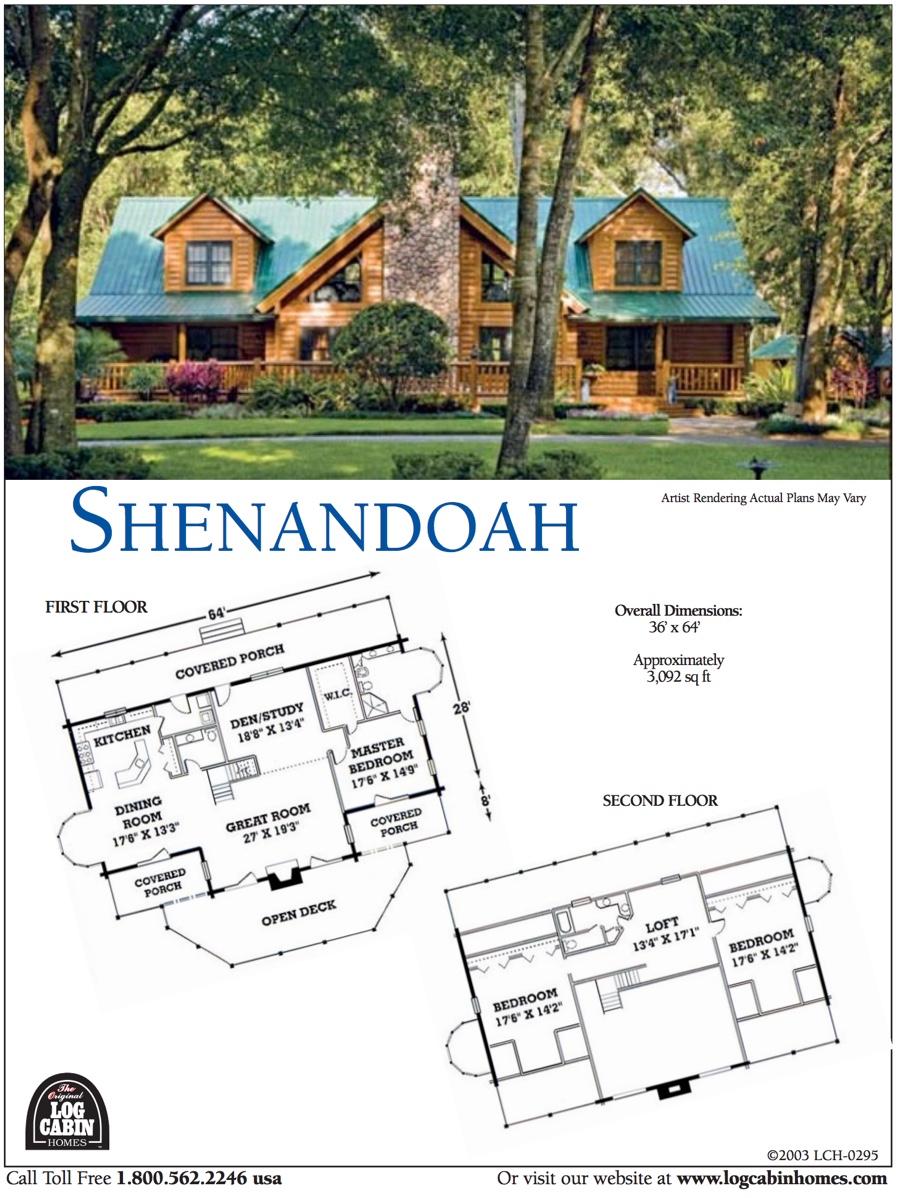 3 Bedroom Log Home Plans